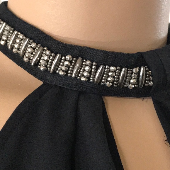 Bold Elements Cold Shoulder Bead Embellished Top - Picture 4 of 7